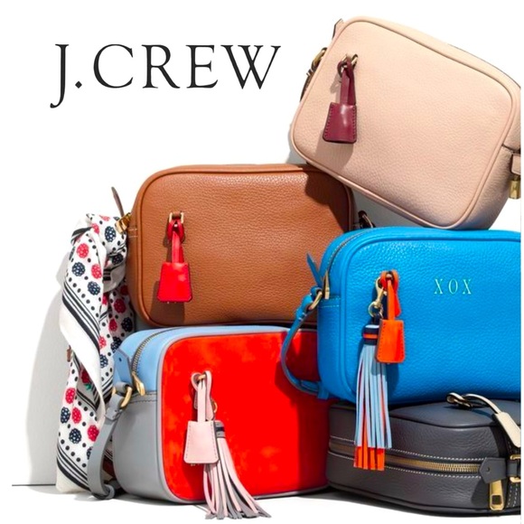 J.Crew Signet Bag Italian Pale Pink Leather Crossbody - Picture 3 of 17